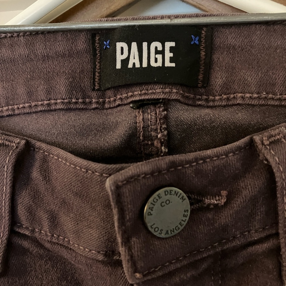 Paige Verdugo Ankle Skinny Stretch Jeans Purple